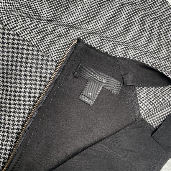 J.Crew Flannel Raglan Top In Houndstooth Grey - Picture 12 of 13